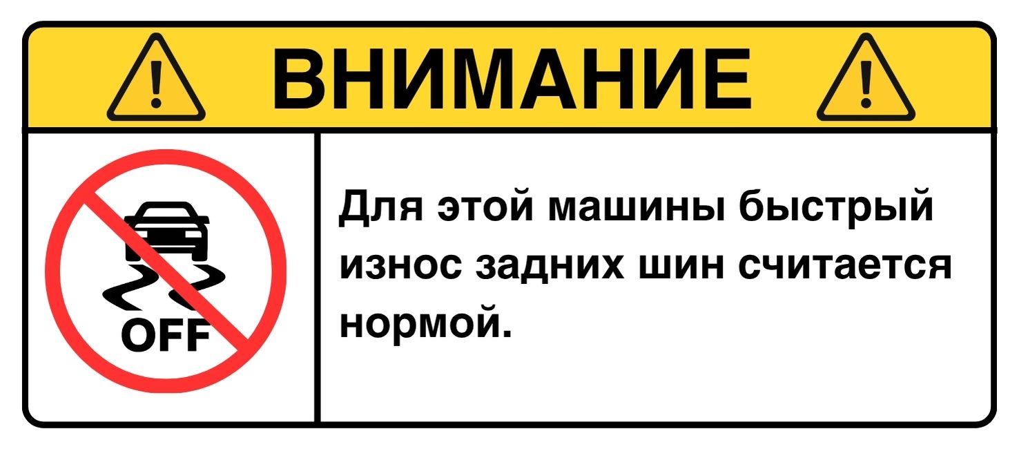 ВНИМАНИЕ: Износ задних шин